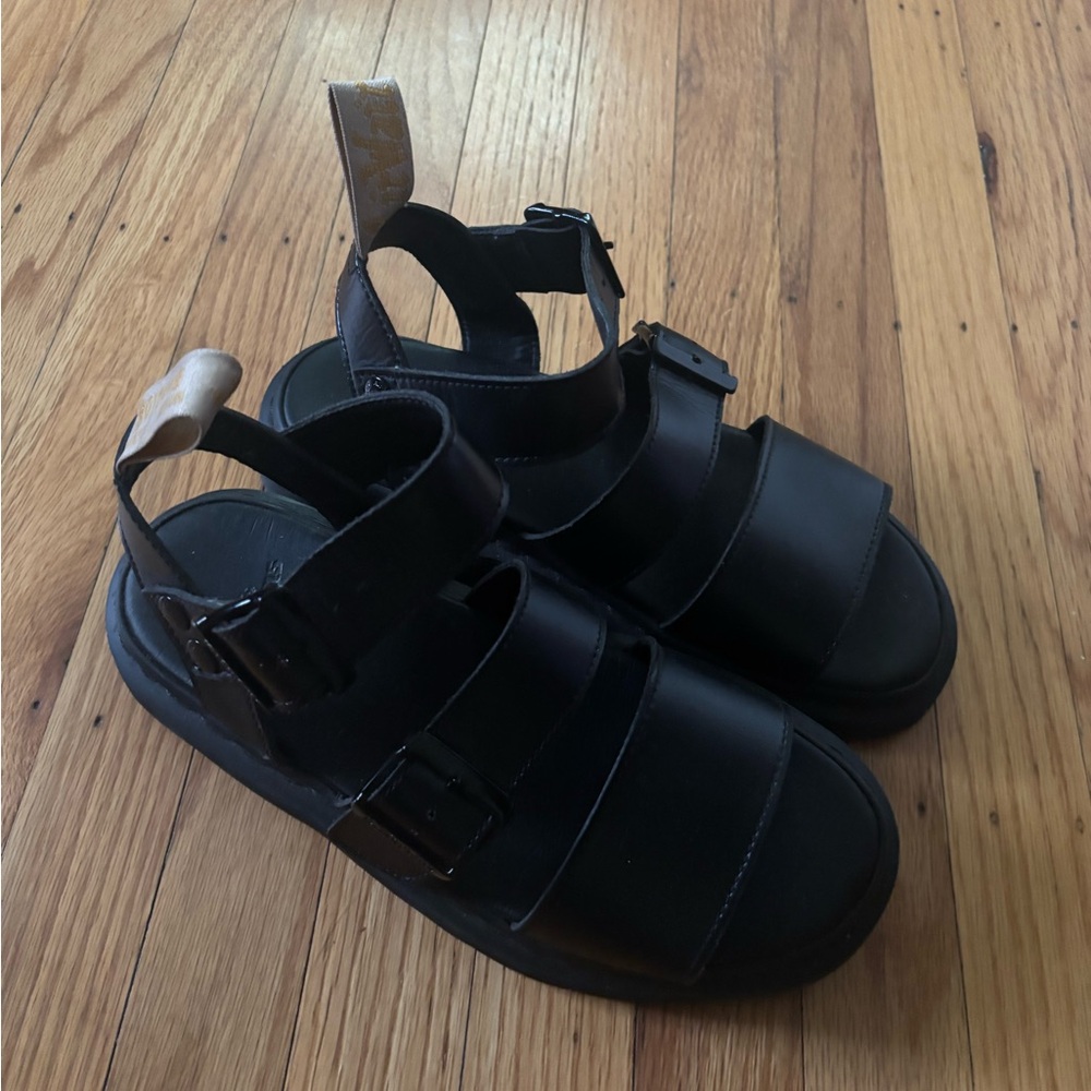 Dr. Martens VEGAN Black Leather Sandals